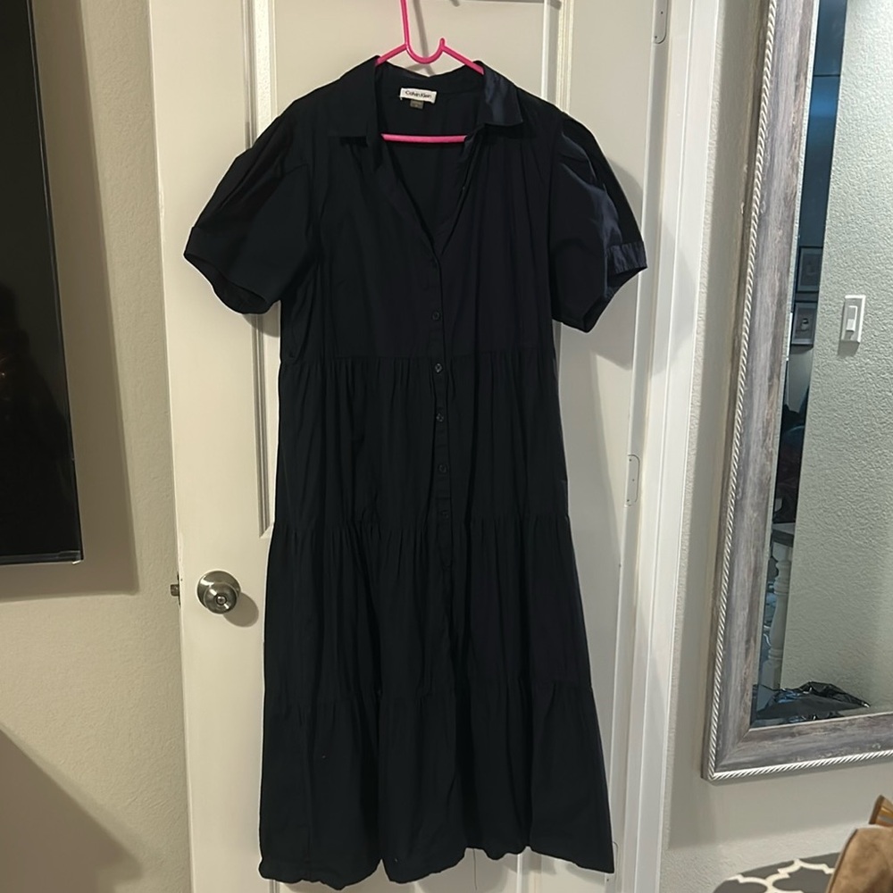 Calvin Klein Navy Midi Dress